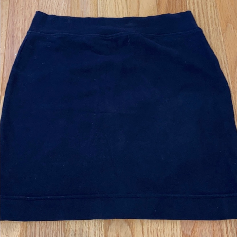 Navy blue mini skirt